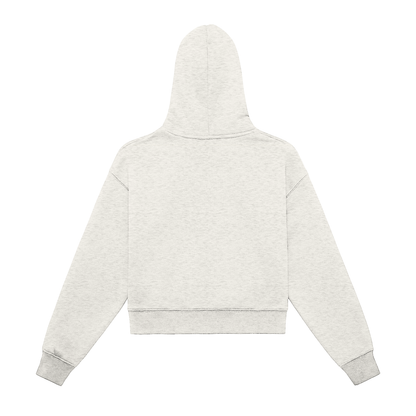 Antonex Fleeced Zip-Up Cropped Hoodie