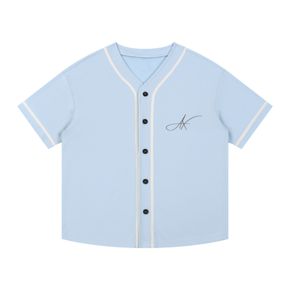 Contrast Piped Button-Up Jersey