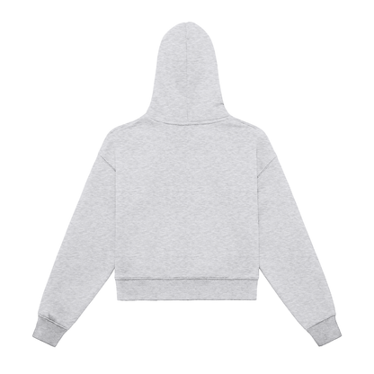 Antonex Fleeced Zip-Up Cropped Hoodie