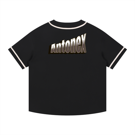 Contrast Piped Button-Up Jersey