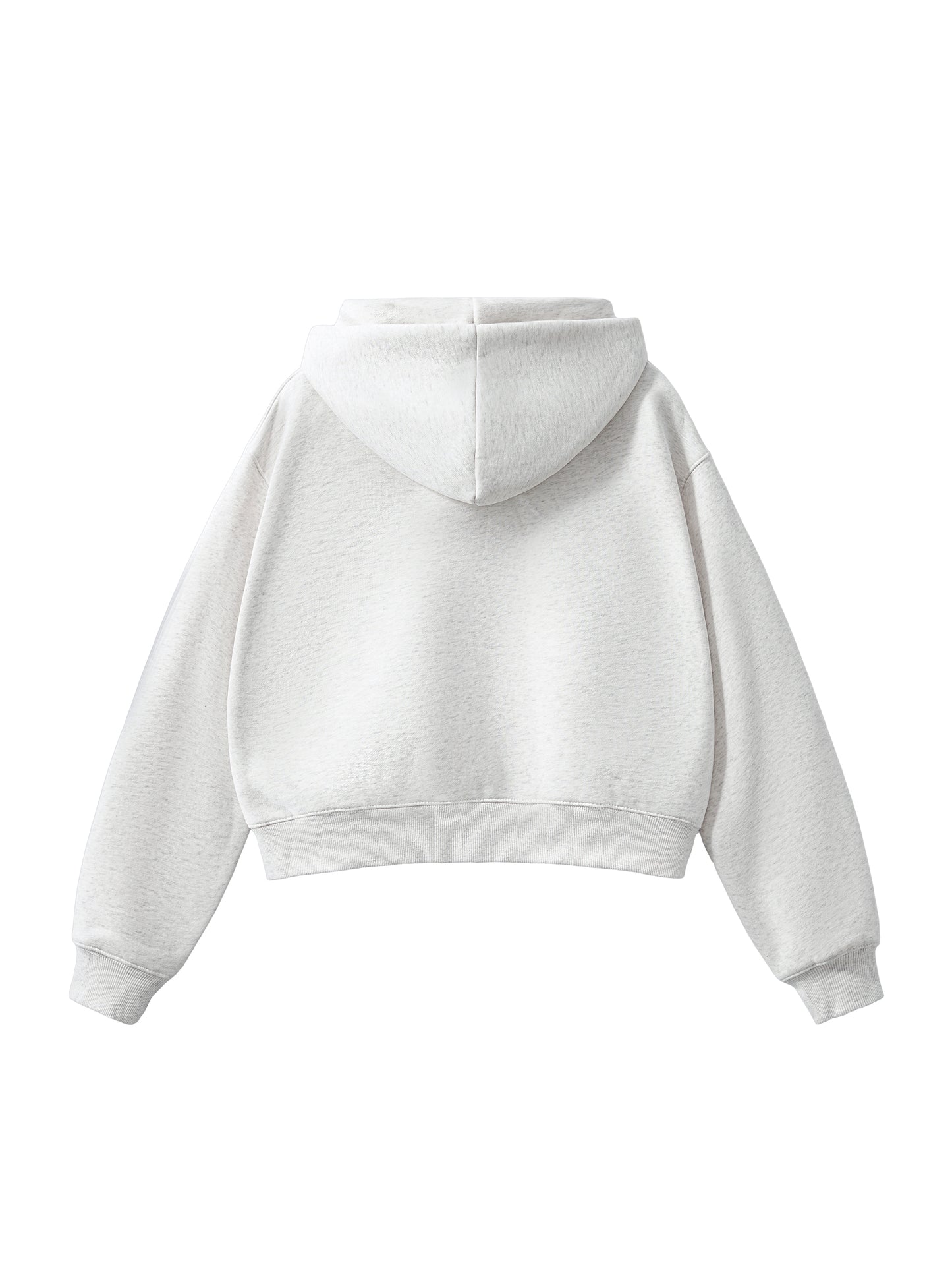 Antonex Fleeced Zip-Up Cropped Hoodie