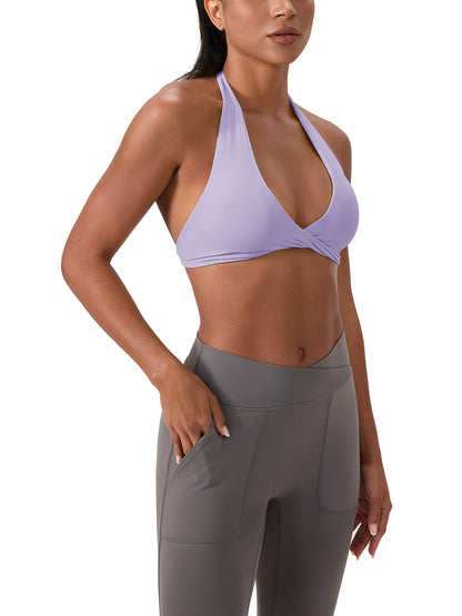 AX Pleated Halter Sports Bra