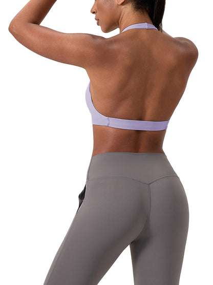 AX Pleated Halter Sports Bra
